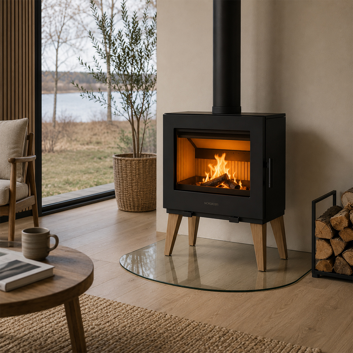 Nordflam Skane monteret i et boligmiljø